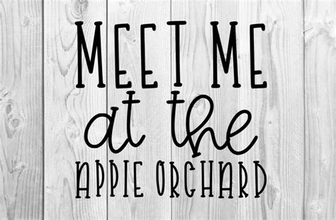 Meet Me In The Orchard .
